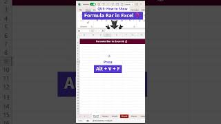 Fix excel formula bar in excel not showing #excel#exceltutorial#exceltips #exceltricks#excelformula