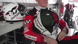 Chatting about my new race suit Held biker fashion motorcycle clothing Mike Spike Edwards track life