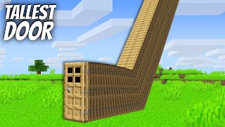 I found a TALLEST DOOR in Minecraft ! What's INSIDE the LONGEST DOOR ?