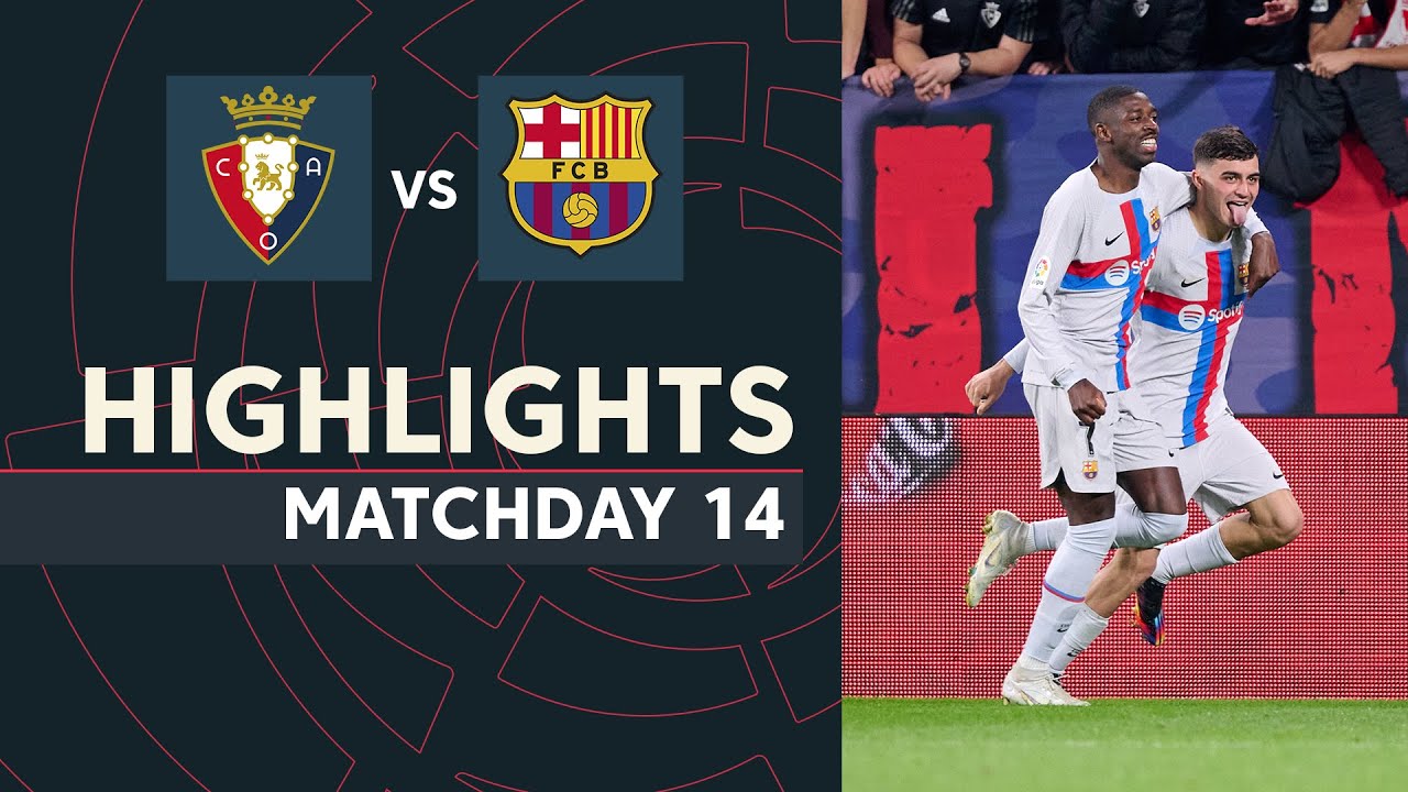 Spanish La Liga football match: Barcelona vs. Osasuna