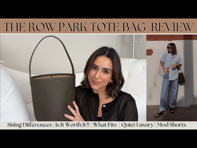 REVIEW - The Row medium leather N/S Park tote review. Size, price, and  styling. 