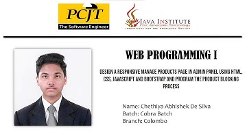 Java Institute | E - commerce website development | Video 44