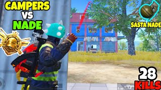 They Tried To Camp Against Me So i Used My Epic Grenade in PUBG Mobile • (28 KILLS) • PUBGM (HINDI)