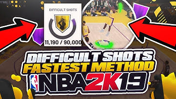 NBA 2K19 FASTEST WAY TO GET DIFFICULT SHOTS HALL OF FAME!