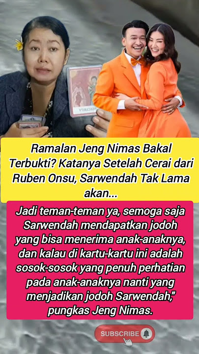 Ramalan Jeng Nimas Bakal Terbukti? Katanya Setelah Cerai dari Ruben Onsu, Sarwendah Tak Lama akan