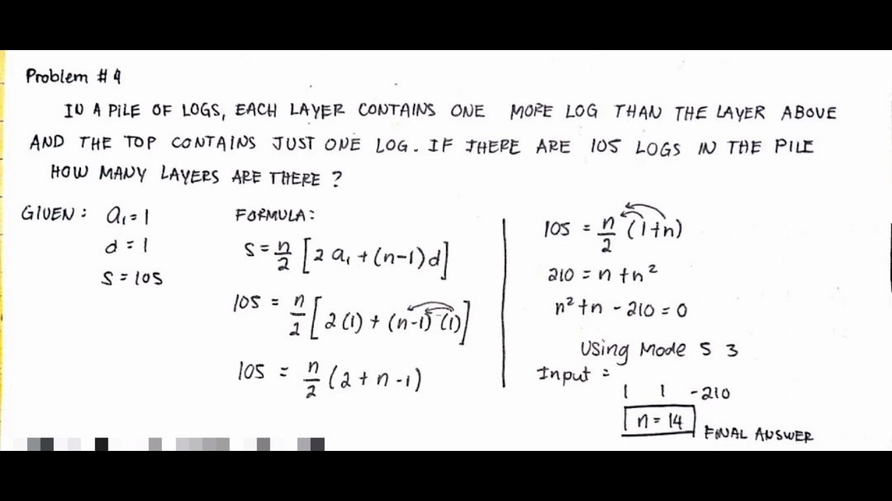 Problem #4: Arithmetic Progression - YouTube