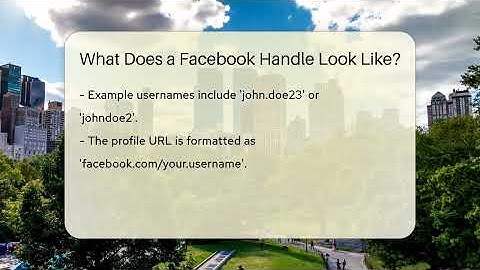 What Does a Facebook Handle Look Like? - Everyday-Networking