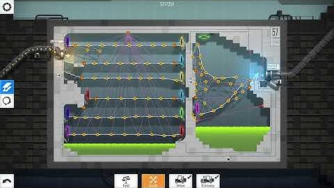 Bridge Constructor Portal Level 57, No Stickman Fall, No Bridge Collapse Solution.