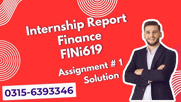 FINi619 Assignment 1 solution 2025 #vu #internship #fini619
