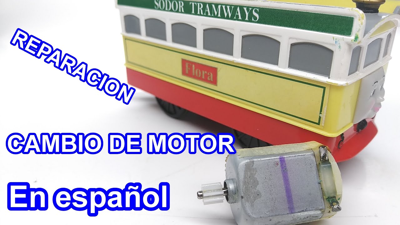 Reparacion cambio de motor electrico Flora Trackmaster