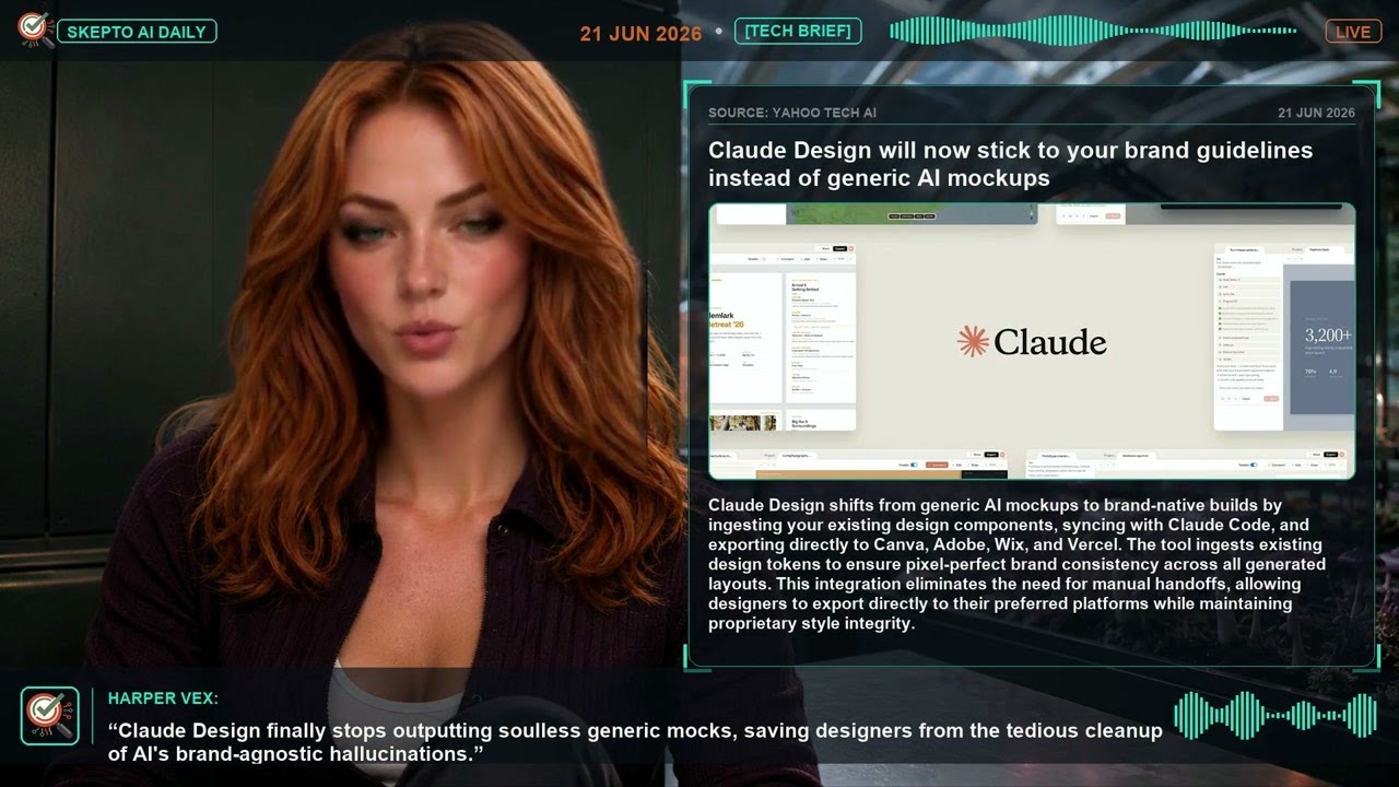 Stylized AI brain graphic used as thumbnail for an AI news briefing