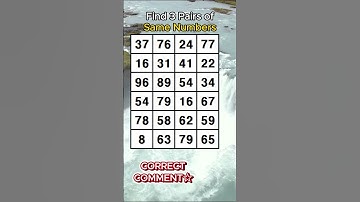 Find 3 pairs of identical numbers/CAN YOU FIND THEM ALL? /Dementia Prevention Quizzes/Tests.No.743