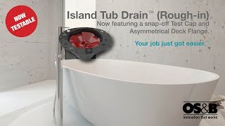 Island Tub Drain Installation  Concrete