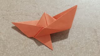 Paper Boat - With a Rudder papercraft paperboat origami origamicraft