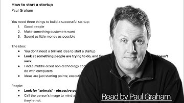 How to Start a Startup - Read & Written By Paul Graham (AI Paul Graham)