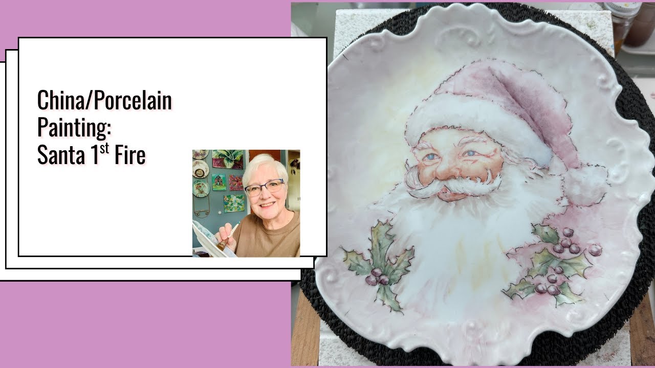 Роспись по фарфору/китайскому фарфору: Санта-Клаус – Первый пожар