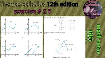 || Thomas calculus 12 edition exercise # 2.5 Question # 01-10 || Continuity From Graph || math ||