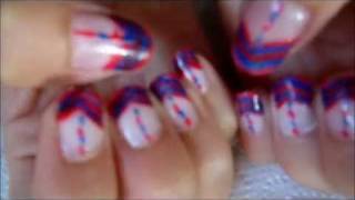 Native American/ Stripey, Simple Nail Tutorial