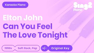 Can You Feel the Love Tonight - The Lion King | Elton John (Karaoke Piano) Resimi