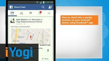 How to check into a nearby location on your Android™ phone using Facebook® app in  LG L9 :Tutorial