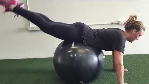 Swiss Ball Prone Hip Extension 1