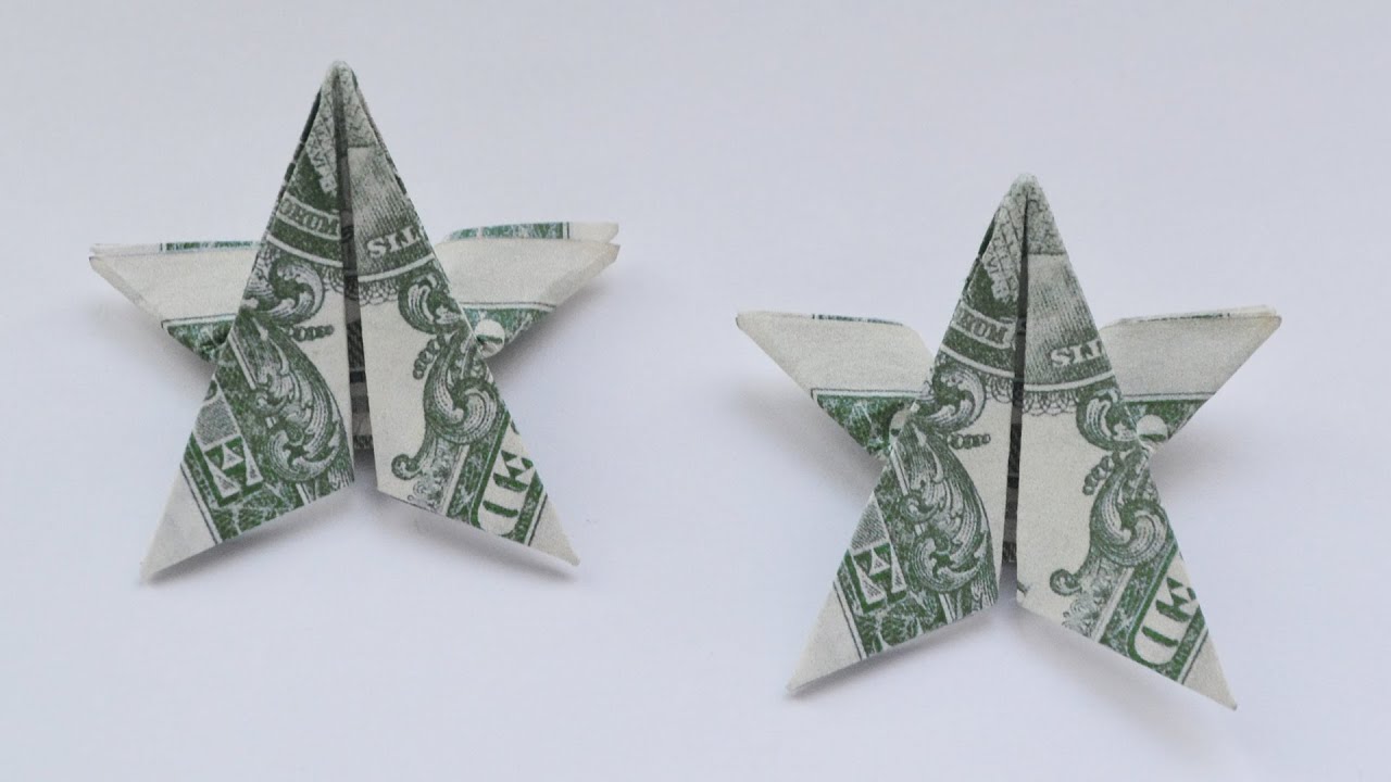 Cool MONEY STAR Decoration for Christmas Dollar Origami Tutorial