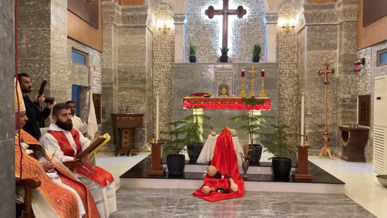 قداس خميس الفصح وغسل ارجل التلاميذ في كنيسة مار كوركيس - القوش 2024