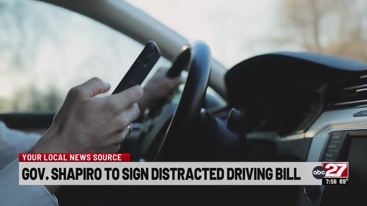 Pennsylvania to ban using cellphones while driving - YouTube