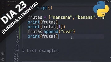 Como ELIMINAR ELEMENTOS de una LISTA en Python  (Día 23) | Reto 30 Días