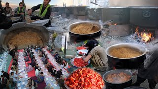 Afghanistan Traditional Marriages Ceremony | Wedding Food Preparation | Kabuli Pulao recipe