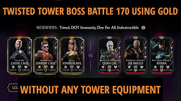 TWISTED TOWER BOSS BATTLE 170 USING GOLD WITHOUT ANY TOWER EQUIPMENT!!
