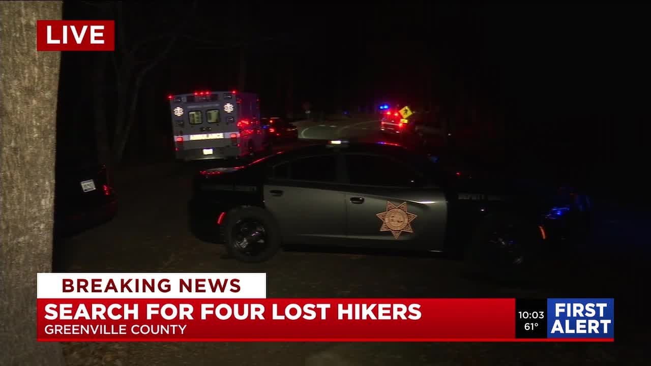 Deputies searching for 4 lost hikers in Greenville County, officials ...