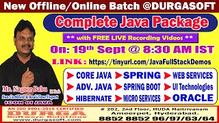 Complete Java Package Offline/Online Training @ DURGASOFT screenshot 5