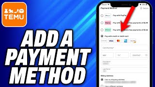 How To Add A payment Method in Temu - Easy Fix