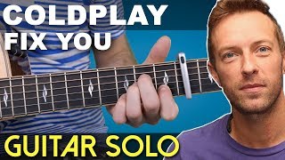 Fix You | Coldplay | EASY SOLO | Guitar Lesson | On-Screen TAB - YouTube