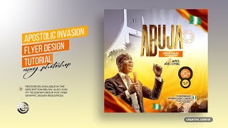 Apostolic invasion flyer design tutorial in photoshop