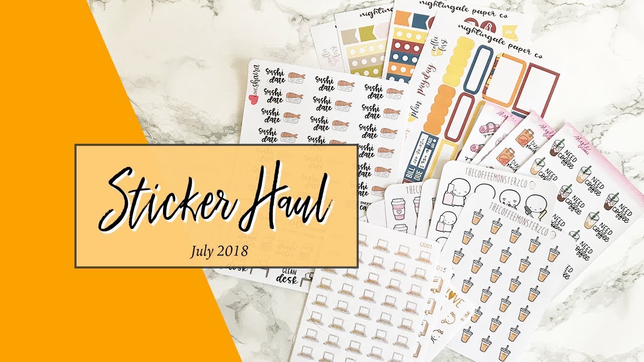 My First Etsy and Planner Sticker (AND WASHI) Haul! July 2018