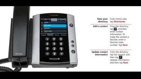 Polycom Phone: Contacts & Directories  -  Mid-Rivers Communications