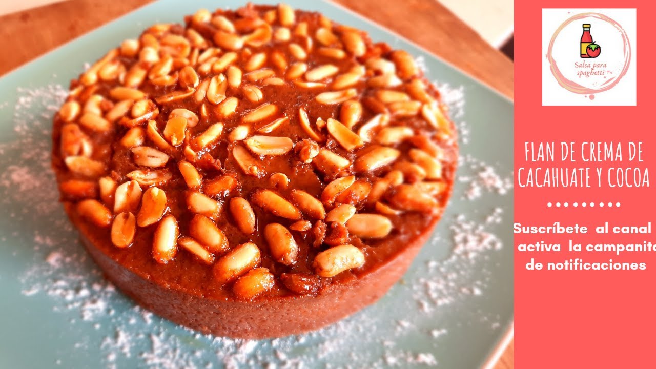 Flan de crema de cacahuate y cocoa | Super económico