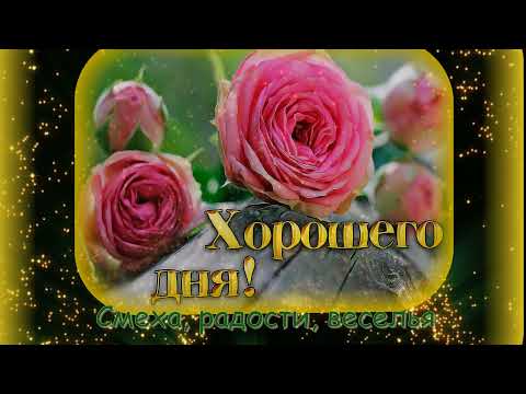 13 декабря, хорошего настроения! Красивая музыкальная открытка с пожеланиями.