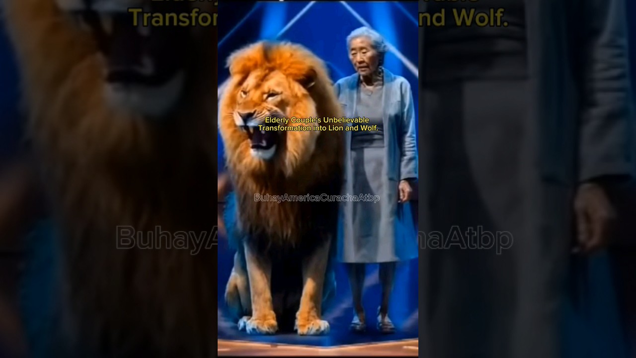 "Elderly Couple's Unbelievable Transformation into Lion and Wolf."