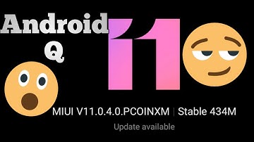 Redmi Note 8 Stable Update Miui V11.0.4.0 PCOINXM Android Q,
