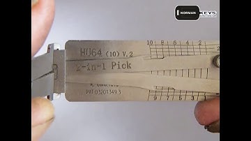 Demo operation video of Lishi tool HU64 (10) v.2  2-in-1 Auto Pick and Decoder - Zhiqin Lee