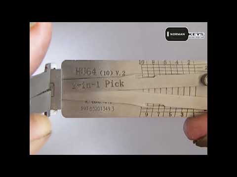 Demo operation video of Lishi tool HU64 (10) v.2  2-in-1 Auto Pick and Decoder - Zhiqin Lee