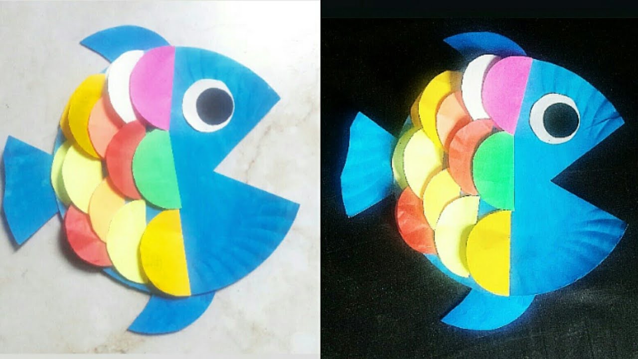 How to make a paper plate fish - fish craft ideas - YouTube