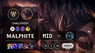 Malphite Mid vs Kalista - KR Challenger Patch 11.14