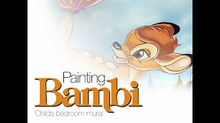 How to paint a Bambi wall Mural