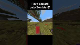 POV : YOU Are Baby Zombie #minecraft #shorts