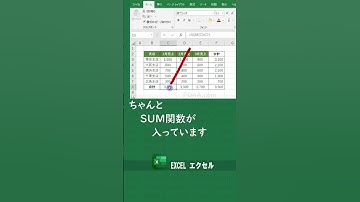 【EXCEL】一瞬で合計を出す方法！SUM関数ののショートカット！