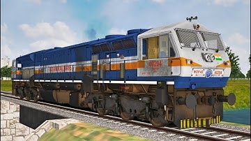 Broad Gauge Production || Gooty WDP-4D 40204 Cranking || SCR V3 Route